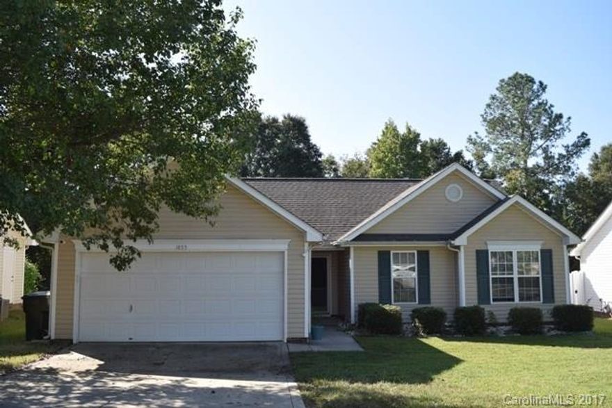 Ranch home in great neighborhood.  Freshly painted on the inside.  Great room has fireplace/gas logs, breakfast area and spacious kitchen.  New gas pac, double garage and patio.  Great access to I-77, shopping and restaurants.