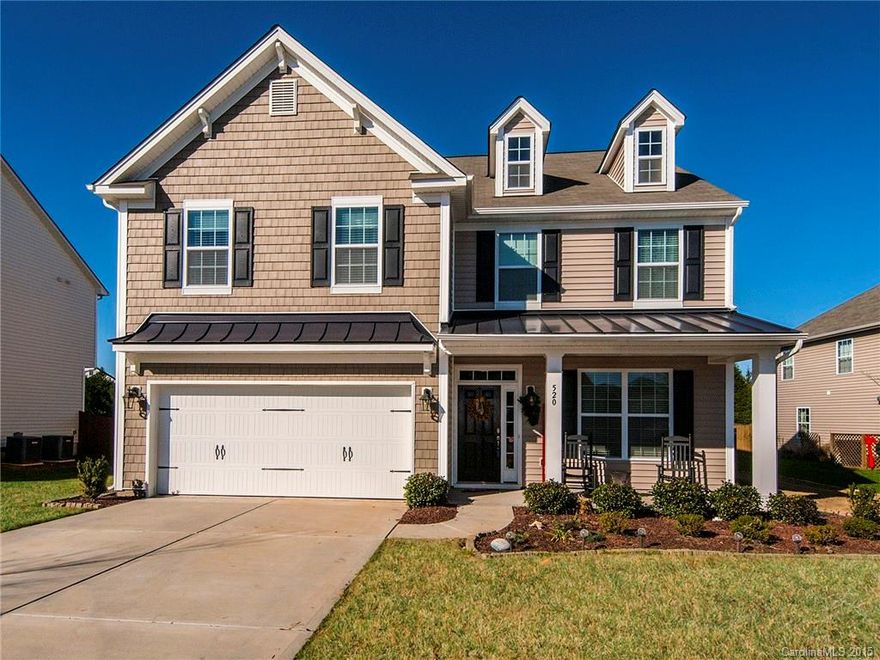 Gorgeous home in prime location with easy access to Charlotte and I-77. Active community with swimming pool and playground. Flat, fenced back yard. Open floor plan with huge kitchen. Granite counter tops and stainless steel appliances. Hardwood floors flow through the entry, kitchen and dining areas. Large great room.Bedroom 2 and 3 share a jack & jill bath. Bonus room/bedroom 4 has it's own private bath. You will love living here! Top rated Fort Mill School District