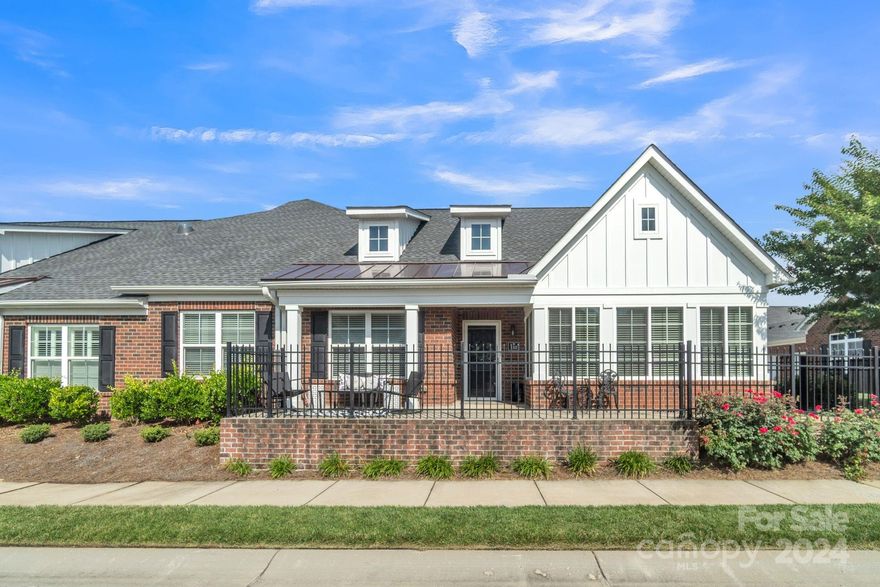 This all brick 4 bedroom / 2 1/2 bathroom offers an open floor plan with trey ceilings, gourmet kitchen, office/den space and private courtyard. Walking distance to the community clubhouse and other amenities tennis, pickleball, walking trails, outdoor pool, and exercise room. Maintenance free living at Augusta Place at Laurel Creek. Don't miss out on this great opportunity!