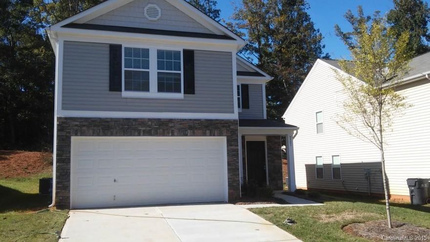 NEW- 2 car garage with 4 BR.  Stone on exterior.  Kitchen has crown molding on cabinetry, ceramic tile backsplash, bar countertop, recessed lighting.  Side by Side Refrigerator, Stove, microwave and dishwasher included!  Garage door opener.  Master Bath has separate shower, garden tub and dual sinks.  Decorator mirrors in master and powder baths.  Walk in closets in all BRs.   Up to $7500 in down payment assistance available.  Builder pays $2k closing costs w/a preferred lender.