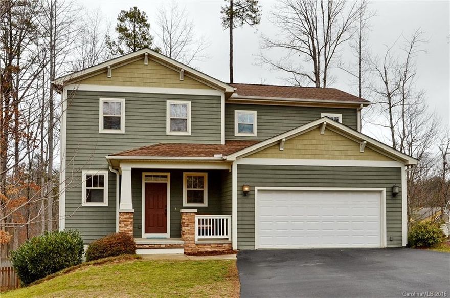 Updated Craftsman with 3 BR/2.5 BA on a level, corner lot in Biltmore Lake. Home features an open floor plan w/ cherry cabinetry, granite breakfast bar, adjoining dining room & family room w/ fireplace. Spacious master suite & two secondary bedrooms or an office on second floor. Oversized deck overlooks private lot with outdoor fireplace & patio. Enjoy lake, swim beach, tennis, basketball, firepit, clubhouse, trails & more. Located within walking distance to amenities. Walk-in storage