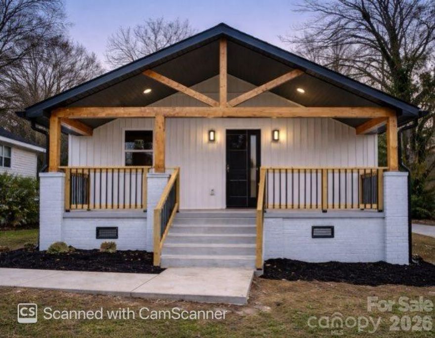 Historic charm meets modern living at 817 Mable Avenue. This fully renovated 1930s bungalow has been rebuilt to new construction standards, offering move-in ready convenience with timeless character. Situated on a corner lot, this 2 bed, 2 bath home features an open floor plan with new luxury vinyl plank flooring, recessed LED lighting, and updated finishes throughout. Major upgrades include new roof, siding, gutters, insulation, windows, plumbing, electrical, HVAC, and interior systems.
The kitchen offers stainless steel appliances, new cabinetry, a pot filler, and a functional layout designed for everyday living. Washer and dryer convey. Both bathrooms are fully updated with modern finishes, creating a clean, refreshed feel.
Additional highlights include smart home features, generous closet space, and a dedicated laundry area with sink.

Enjoy outdoor living with a newly built deck/patio, perfect for relaxing or entertaining. The corner lot adds curb appeal and space, while the barn-style exterior provides unique character.

Conveniently located near downtown Kannapolis with easy access to shopping, dining, and I-85 for commuting to Concord and Charlotte.