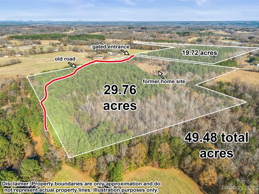 Searching for private, wooded acreage to build your dream home on? This 49 acre parcel has multiple homesite possibilities. Speaking of possibilities...this parcel contains acreage on both sides of Chatfield Rd. There are 29.76 acres on the western side and 19.72 acres on the eastern side of Chatfield Rd. for a total of 49.48 magnificent acres which is deeded, surveyed and being sold together. County Water is conveniently located along Chatfield Rd. The property is zoned Restricted Residential so there are no manufactured homes allowed. However, a permit to sub-divide can be applied for through the Cleveland County Planning Dept. This slice of heaven has been family owned for over 100 years. There was a former homesite on the western side of Chatfield Rd. that was part of a controlled burn training exercise conducted by the Fire Dept in approximately 2015. There is an old well and septic on site in this area but it's exact location is unknown.