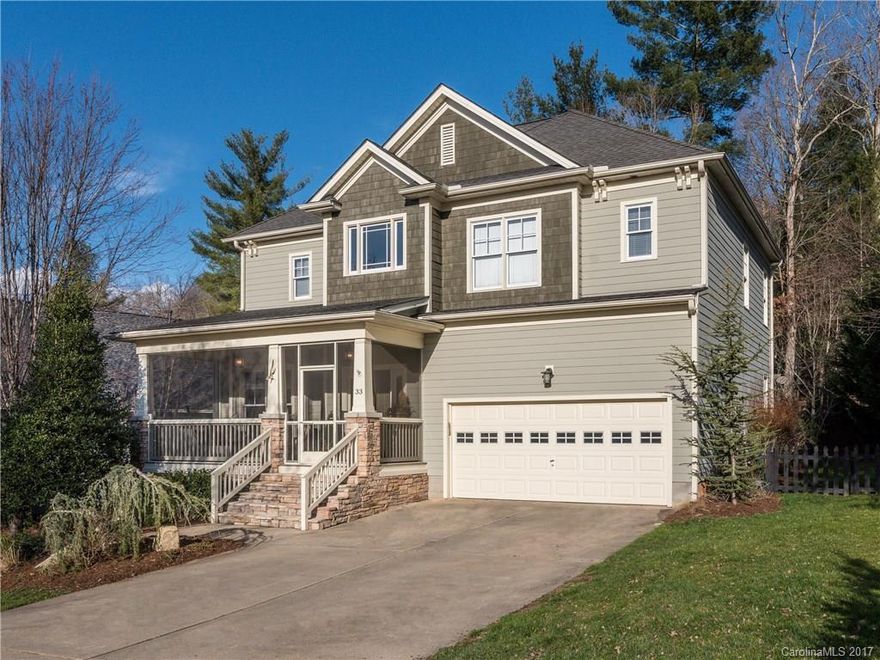 ACCEPTING BEST OFFERS BY Monday, Feb. 27th @ 5PM! Completely updated & move-in ready! Relax in the screened front porch while enjoying mountain views, then walk to Town Square for dining/entertainment/shopping! This home features handscraped hickory hardwood flooring throughout, completely remodeled kitchen & bathrooms including a custom, spa-like master bath, tankless hot water heater, mtn laurel stair railing, professional landscaping & large bonus room w/built-ins.