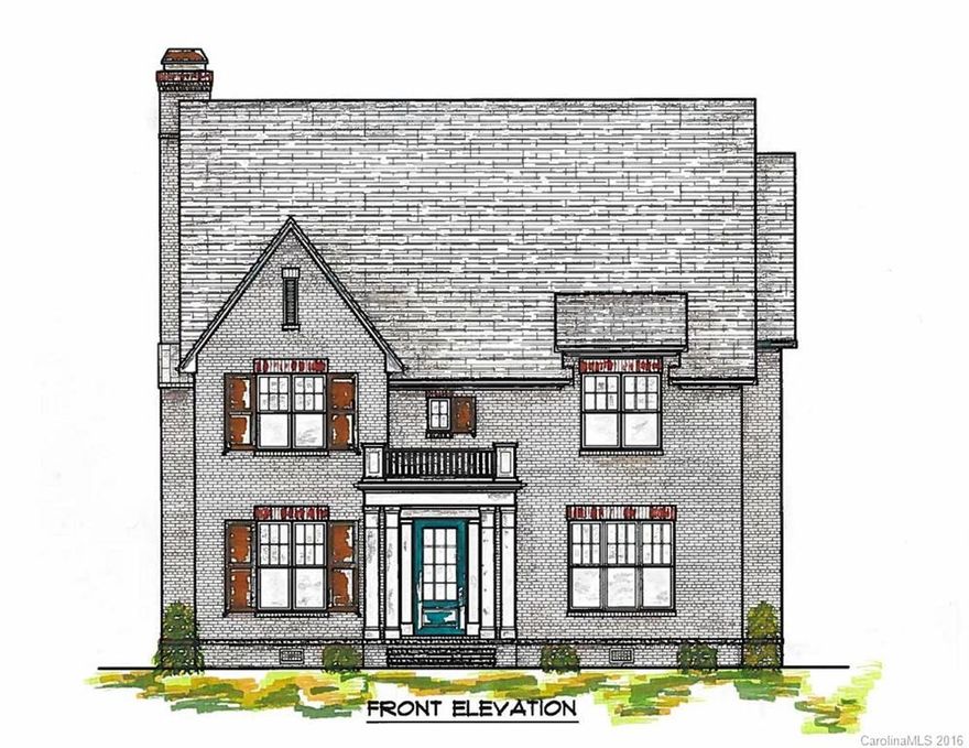 Full Brick Custom Classic in COTSWOLD. Open floor plan. Tall ceilings, fabulous kitchen. Walk-in Pantry. Butlery, Mud Room/Home Office. Guest Suite/Study on main floor w/full bath. Each bedroom has full bath. Covered rear porch. Large Laundry room on 2nd floor.  Large 3rd floor (883 sq ft) bonus w/ space for full bath can be finished. Advanced Energy Efficiency. 200' Deep Lot. Located in quiet section of N'Hood. Work with builder to customize your finishes! Projected completion April '16.