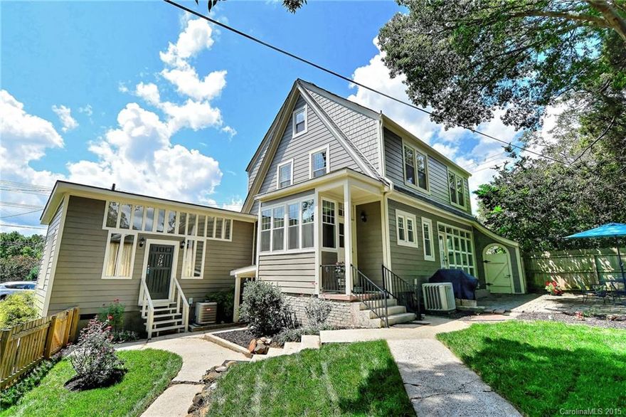 Awesome landmark home at the corner of Selwyn and Park Rd. This home exudes charm and character! 1st floor master with adjoining sitting room / home office. Large great room w/ fireplace, updated kitchen and formal dining room. Updated hall bath on the upper level with 3 additional bedrooms. Very private fenced courtyard and rear parking for 4 or 5 cars! New fiber cement siding, new roof & new replacement windows just installed in 2015! This is a very special home with a very colorful history!