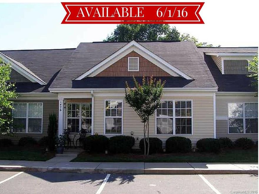 Beautiful town home in the heart of Lake Wylie! Wood laminate flooring in main living area. Upstairs Master and full bath, 2 beds on main. Kitchen open to Living/ Dining with breakfast bar. Private back patio. Refrigerator/ washer/ dryer included.  Clover Schools! Enjoy the community pool!