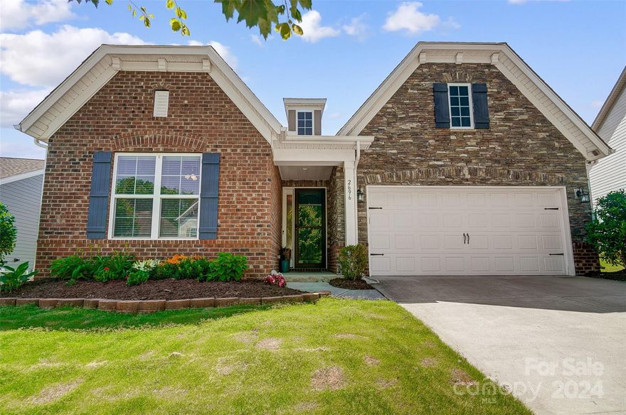 Immaculate Property located in Massey Neighborhood, owner has added an extension to the screened in porch, bar area to the upstairs loft, and a private fenced in yard.  Home features an open floor plan, primary bedroom on the first floor and large bonus and bedroom room on the second floor. Kitchen has large center island, tile backsplash with granite counters and gas stove cooking. Primary bedroom with coffered ceiling, walk-in closet and bath with oversized shower. Large screened porch and patio are perfect for entertaining. Backyard is fenced and oversees spacious open area. Fort Mill Schools!! Amenities include outdoor pool, playgrounds and walking trails. Close to dining/shopping and minutes from Uptown. Don't miss this rare opportunity.