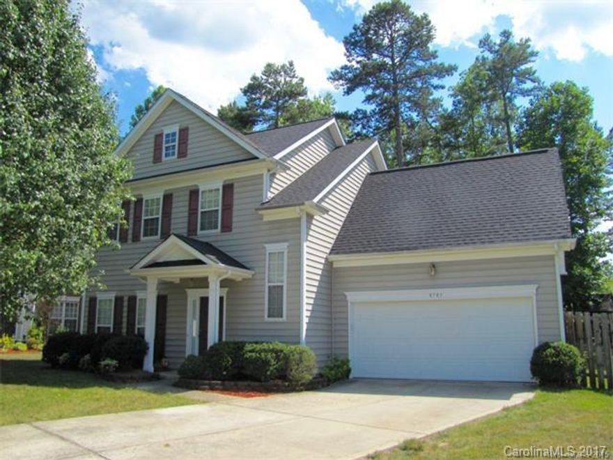 Well Maintained 2 story home with Gorgeous flooring downstairs!  Large Bonus room to entertain!  Oversized Children's Playset to Stay at Home!! Curl up in front of a nice Gas log fireplace!  New Roof, wood laminate, and carpet replaced in 2014!  Fully fenced in yard includes a Storage Shed for extra belongings!  Cul-de-sac Lot for privacy and low traffic flow! Only 5 minutes from Northlake Mall, 485, and I-77!  This one won't last!