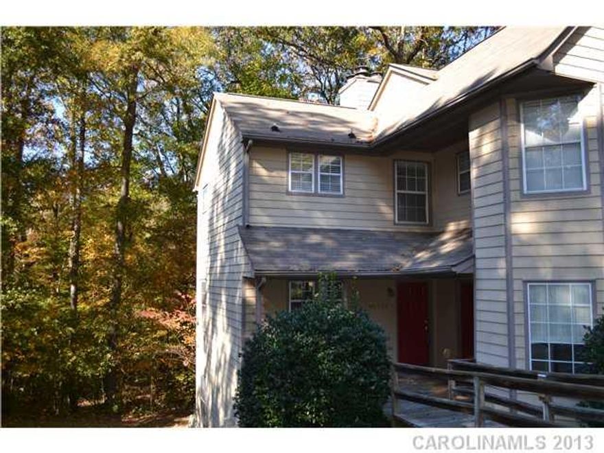 Well maintained first floor unit - Open kitchen with all appliances included- Spacious living area - Dining room - Large, covered deck overlooks wooded area filled with wildlife - Two large bedrooms with walk in closets - Washer/Dryer included - Complex has pool and tennis courts - Easy access to I77 and light rail station - Minutes from South Park mall and all it's amenities and conveniences