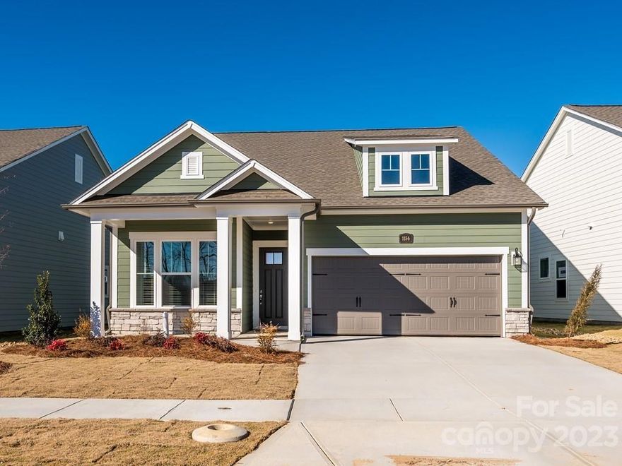 55+ Community! Your home will have the space, style, and expert craftsmanship you need to live your best life all in one story.   A versatile study with French doors offers a great opportunity for your home office, hobby room or welcoming lounge.  Open concept living spaces coupled with designer touches present a distinguished first impression.  The kitchen is optimized to support solo chefs or many cooks in the kitchen.  Start each day refreshed in your retreat which includes additional transom windows, walk-in closet, and an en suite bathroom.