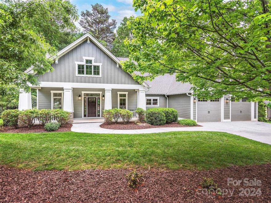 Level corner lot in Biltmore Lake with fenced back yard & mature landscaping offers nice privacy in a neighborhood setting. One level living in this custom built home with split bedroom layout. Three bedrooms, office, laundry, & garage on the main level with a bonus room & closet upstairs. Living room with vaulted wood beam ceiling and gas log fireplace. Wood floors throughout with tile in bathrooms. Kitchen with cherry cabinets, island with breakfast bar, & new appliances. Primary suite includes two walk-in closets, double vanity, & walk-in shower. Floor plan & home inspection provided.