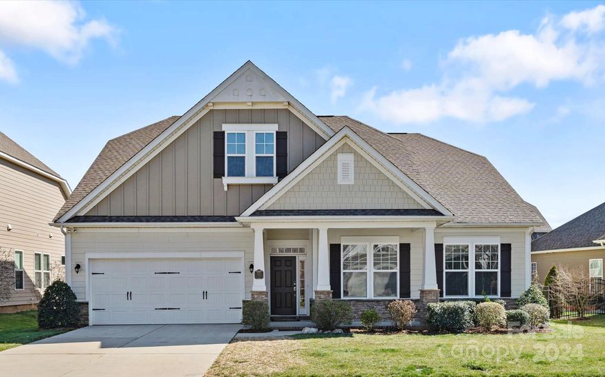 Stunning Home Located in Highly Sought After Community with Upgrades Galore. Show Stopping Chef's Dream Kitchen w/Enormous Breakfast Bar, Granite Counters, Tiled Backsplash, Large Pantry & Stainless Steel Appliances including 5 Burner Gas Stove Top & Wall Oven. Open Floor Plan Leads into Large Sun Room/Breakfast Area w/Beautiful view of the Backyard. Stunning, Living Room w/Fireplace. Elegant Dining Room w/All the Moldings. Bonus Room or Office w/Lots of Natural Light. Large Primary Bedroom w/Bay Window, Tray Ceiling & Large Closet. Stunning Primary Bathroom w/Large Tiled Shower, Garden Tub, & Tiled Floor. Additional 2 Large Bedrooms on the Main Floor w/Full Bathroom. 2nd Floor has Huge 4th Bedroom/or Bonus Room w/Closet, Full Bathroom & Large Unfinished Room could be Bonus Room/5th Bedroom. Backyard Oasis w/Beautiful Covered Patio. Community Clubhouse w/Gym, Pool, Tennis/Basketball Courts, Walking Trails, Playgrounds, Soccer Fields, Social Events & Equestrian Facilities available.