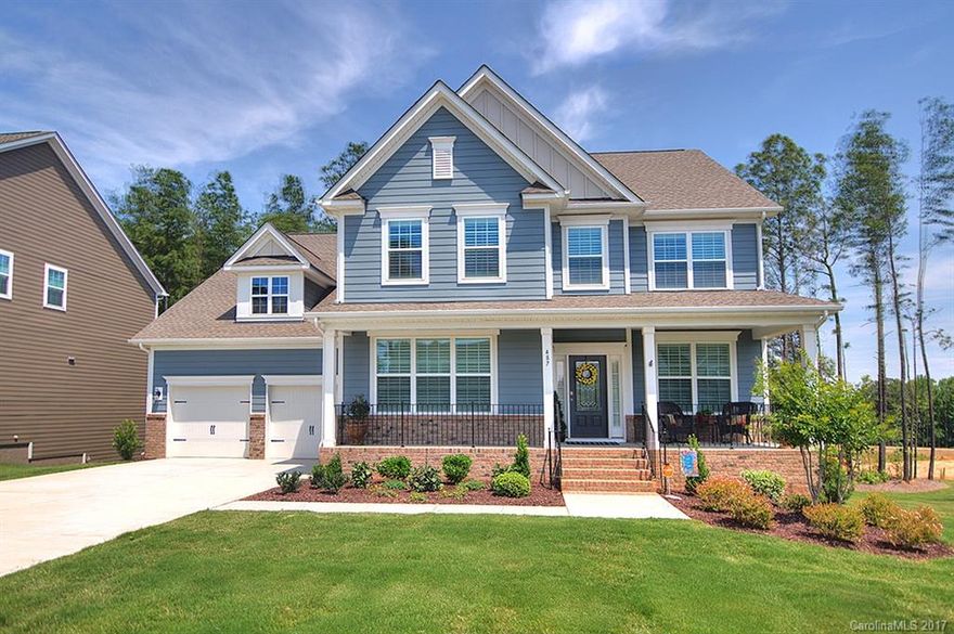 Coveted Jamison plan with basement. Huge kitchen that is loaded with large island and open flowing plan. Master on main with walk-in closet, hardwood floors throughout main level. Three large bedrooms, one bedroom/bonus with two full baths up. Owner has upgraded after closing; plantation shutters in the front, blinds, light fixtures, stone surround fireplace, ceiling fans, paver patio and professional landscaping. Large lot with finished basement would allow you to have over 5,500 square feet.