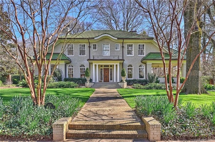 True 1920's gem brimming with charm, class and character in the heart of Myers Park! Soaring ten foot ceilings, gorgeous millwork and spectacular architectural details throughout.  The beautiful flowing layout of this home's interiors creates a perfect environment for stylish entertaining and casual daily living. Enchanting and immaculate gardens and terraces with endless space for entertaining and relaxation. Will be a true pleasure to show!