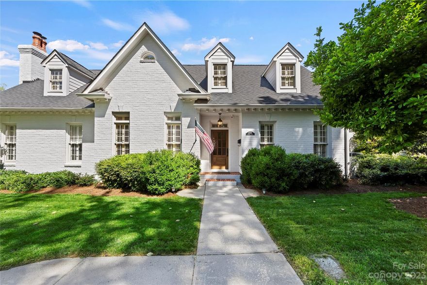 Located in the heart of Charlotte. Easy living on this cul-de-sac close to uptown, Southpark, Park Road Shopping Center and fabulous schools. The floor plan boasts hardwood floors on the main level. The primary suite and large ensuite bathroom on the main floor include a soaking tub, tiled shower, vanities and walk in closet. Four bedrooms upstairs with two full baths. Walk in the front door and enjoy the floorplan which opens up to a dining room, living room with fireplace, den, office or playroom, powder room and updated kitchen with a large island and a breakfast area. The mudd room is located at the back door with a sink, washer/ dryer and drop zone. Fenced yard with a lovely patio. Extra storage in the garage. Potential to Add a side door off the playroom to go right into the side yard and have more of a large accessible yard!