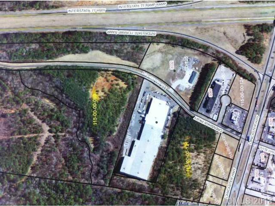 Just west of I-77 This is a prime piece of Real Estate.