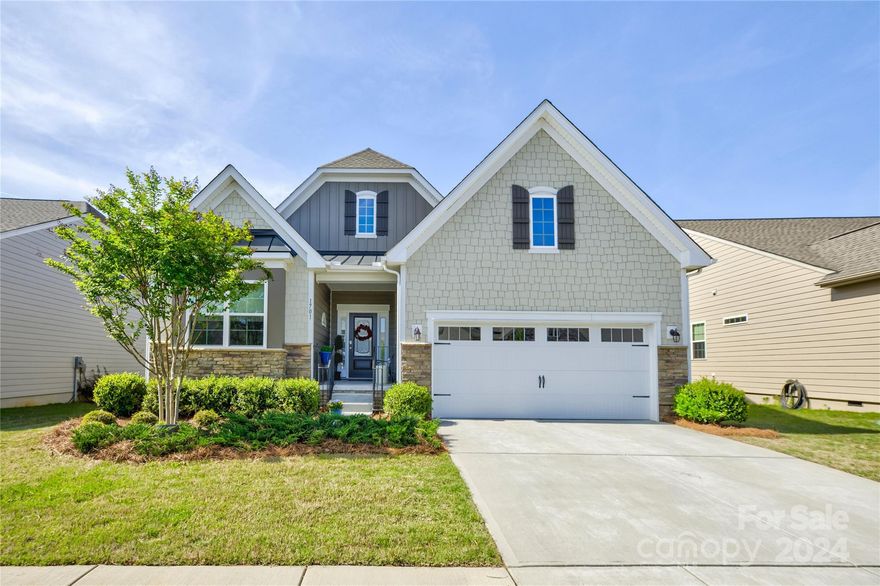 The moment you walk in you can tell this home has been meticulously maintained.  Open floorplan. Kitchen boasts a tiled backsplash, gas cooktop/oven, stainless steel appliances, and an oversized granite island perfect for entertaining. Cozy up to the gas fireplace for an after dinner cocktail. Have a cup of coffee on your private screened porch overlooking the wooded backyard.  Secondary bedroom is at the front of the house for a very desirable split bedroom plan. Owners suite located at the back of the home has a large shower with a bench and dual sinks. Upstairs is the perfect set up for guests.  They will appreciate the loft, bedroom and full bath.  They may never want to leave. Interior has been recently repainted. Minutes from South Charlotte, shopping, restaurants, medical, and The Bowl at Ballantyne. Tree Tops Active Adult lifestyle will keep you engaged from day one. Clubhouse, Clubs, Cabins, lawn maintenance, walking trails, outdoor pool, tennis, bocce ball, pickleball, more!