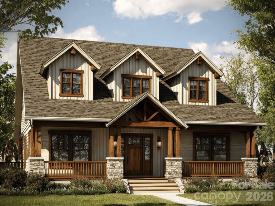 Construction is underway on this exceptional Arts & Crafts residence in the scenic community of Dream Valley, expertly built by Distinctive Building & Design, a builder known for outstanding vision and craftsmanship. Designed as an elevated mountain retreat, this thoughtfully appointed home offers a highly desirable floor plan with a main-level primary suite and laundry room, a two-story great room with soaring fireplace, and inviting outdoor living spaces positioned to capture SW-facing mtn views. The upper level features a second primary bedroom, and a versatile loft/office space overlooking the great room below. Exterior finishes include durable fiber cement siding and native stone, blending timeless style with modern performance. Dream Valley offers gently rolling land and adjoins the Pigeon River below. Its serene walking trails and captivating vistas are now complemented by a newly installed gated entrance. Ideally located just minutes from Waynesville and Maggie Valley, and only about 40 minutes to Asheville and its airport, this home combines peaceful mountain living with convenient access to the best of WNC and beyond.