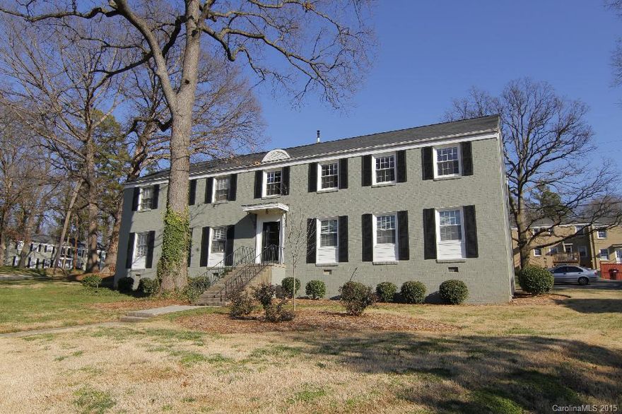 This great Myers Park condo features beautiful refinished hardwoods, and ceramic tile in the kitchen and baths! The bright kitchen has an adjacent walk-in pantry, and the living room features built-in bookcases and cabinetry. Water/sewer, lawn care, trash service and 2 parking spaces are included, and laundry facilities are on site. This fantastic location is within walking distance to desirable schools, Pfeiffer University, and shopping, dining and entertainment at Park Road Shopping Center!