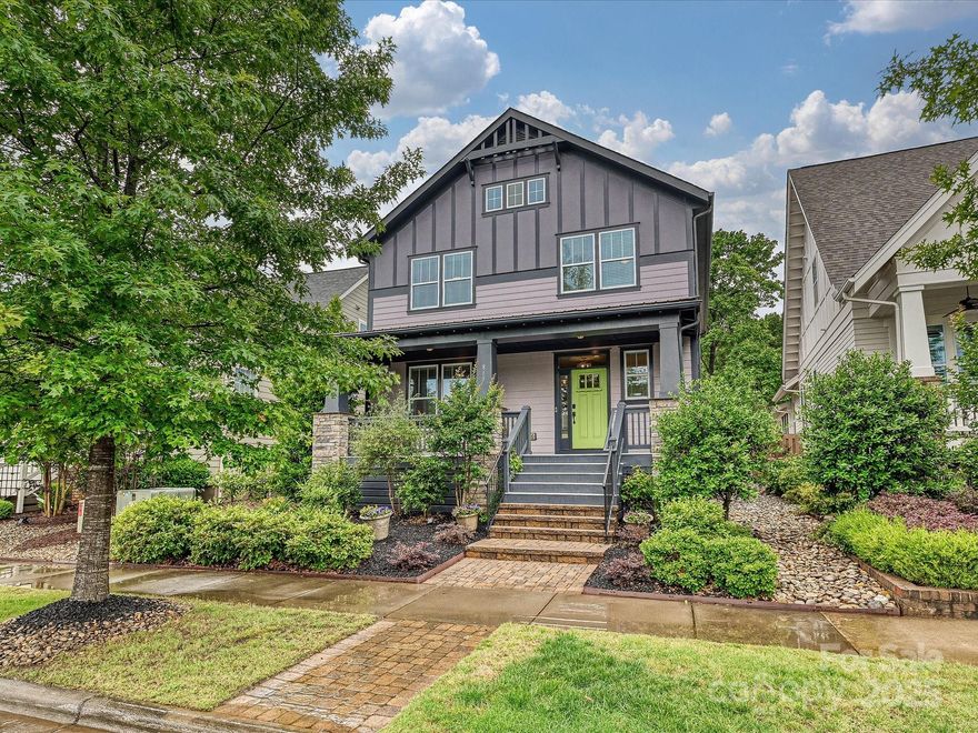 Discover the distinctive design and quality of this Evans Coghill home in the Riverwalk community. This residence offers standout architecture, carefully selected upgrades, and fresh interior paint that enhances the open, bright layout. The main level includes a guest suite, built-ins, a walk-in pantry, and updated lighting. Enjoy year-round outdoor living on the enclosed covered porch, or unwind beneath the backyard pergola in a low-maintenance setting. A virtual rendering shows the yard’s potential with grass in place of the current river rock and mulch.
The oversized garage features built-in storage, a workbench, and extended driveway space. Riverwalk provides scenic trails, a pool, playground, BMX park, and other community amenities, with dining, shopping, and recreation nearby. Motivated seller—your new home is waiting!