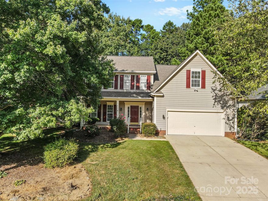 A beautiful move-in-ready home in the desirable Indian Trail neighborhood of BRANDON OAKS.   You will love the newly installed LVP flooring and carpet (2025), freshly painted rooms, high ceilings and tons of natural light that this house has to offer.  Enjoy the open family room with its towering ceiling and cozy gas fireplace.  THE PRIMARY SUITE IS ON THE MAIN FLOOR LEVEL!  Upstairs you will find the other spacious bedrooms and a good sized bonus room for your family's enjoyment.   There's plenty of side attic access storage as well as pulldown stairs for more.
Step out from the family room into a beautifully shaded backyard and patio for more fun family gatherings.  The roof was replaced in 2023 and HVAC system in 2019.   Brandon Oaks features TWO club areas with large pools, pickle ball courts and children's playground areas.  One of these amenity areas is very close by.   Shopping, restaurants and interstate access are all just minutes away!