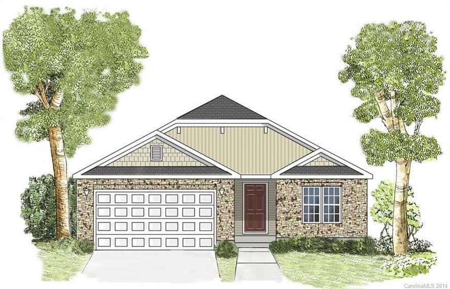 Settle into comfort in this 3 Bedroom quaint Ranch plan!  Fabulous use of 1560 sq. ft!  With vaulted ceilings in both the Family Room and Master Bedroom it offers a really open feel!  This home is an incredible value with all the benefit of new construction and a 10 yr. Home Warranty! Ask about our Home Town Hero Savings!