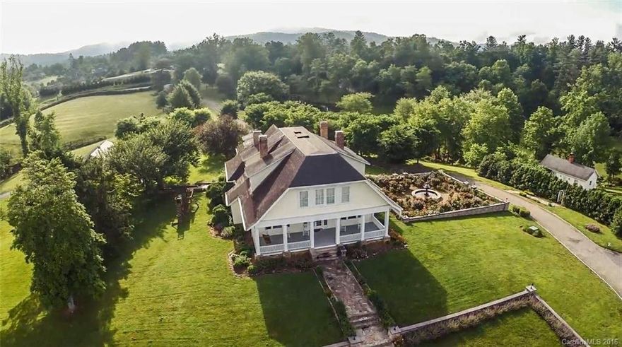 A spectacular 35 acre country estate along the French Broad River with panoramic western mountain views. The farm features an historic circa 1874 home with 5 bedrooms/6.5 baths, fenced pastures, 1 bed/1 bath guest cottage, 3 bed/3 bath apartment over 9 stall horse barn, 
covered riding arena, stocked pond, streams, rose garden, Tennessee Stone driveways, 
landscaping, and much more.
