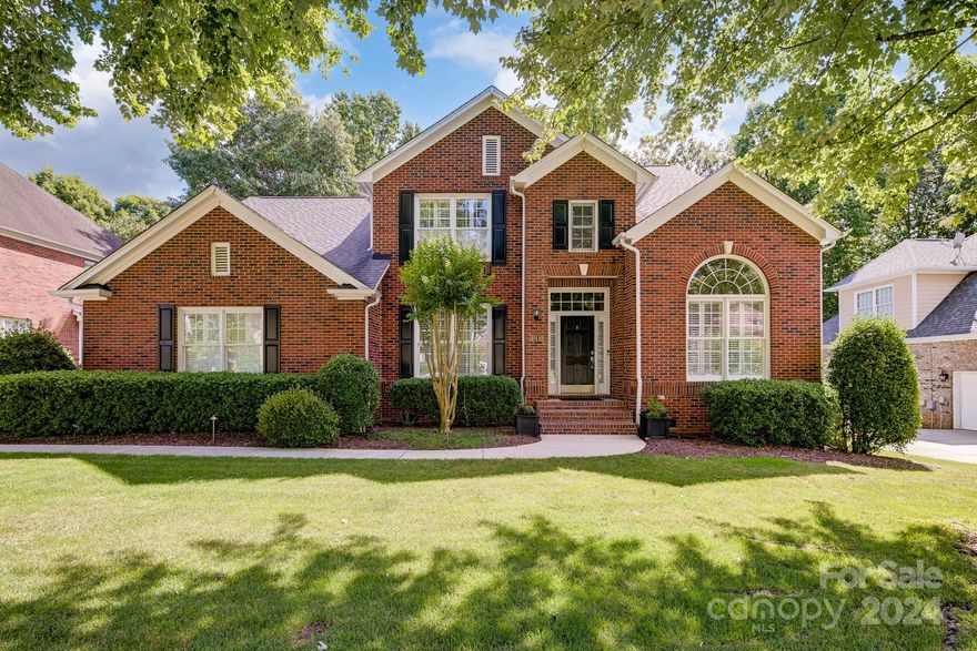 Stunning 4 bedrm home w/open floor plan & Primary Bedroom suite on main level! This home has room to bake, cook, work & host! A double story foyer & gleaming hardwoods invite you in- Open concept kitchen/great room w/tons of cabinet space. Built-in Wall oven, Microwave, lots of prep space & breakfast bar! This home has it all, formal dining, sitting area, office w/glass doors. Primary suite w/large closet, his & hers sinks/spa tub/shower! Upstairs find addt'l 3 large bedrooms & 2 baths. But; who wants to be inside when outside is the main entertaining area...the deck invites you to gather to the fenced backyard with a mature tree line, lush green grass, pom-pom hydrangea bushes & hazy summer breezes. Fantastic fairway views overlooking hole #5 with room for a pool if your heart desires.  Enjoy all this community has to offer w/golfing, pool, tennis courts,  Clubhouse, Arnie's Tavern, and more! Close to I77, Lake Norman, Park's, Schools, Shopping, Restaurant's and More! Prof pics 6/11