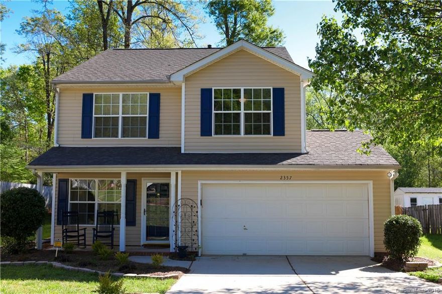 Two story 3BR/2.5BA home, front porch, DR, family room with fireplace, nice kitchen, breakfast bar, loft, 2-car garage, 2 decks, fire pit & outside detached storage on 1/3 acre on nice, landscaped, fenced yard located just minutes to I-77 for commuters. Good, convenient location & good schools.