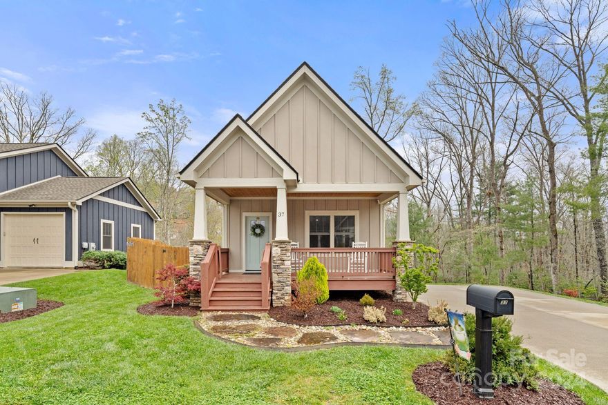 This recently built arts and crafts style home exudes warmth and character from the moment you step inside. 
As you enter, you're greeted by an inviting living space with an open feel, high ceilings and lots of natural light. The open floor plan seamlessly connects the living room to the kitchen and dining area, creating the ideal setting for gatherings and everyday living.
The kitchen boasts modern appliances, granite countertops, and ample cabinet space. Retreat to the spacious primary bedroom featuring a walk-in closet and en-suite bathroom. Two additional en-suite bedrooms on the upper floor offer flexibility for family,  guests or home office.
Outside, you'll find a charming front porch where you can relax and soak in the peaceful surroundings. The large, fully fenced-in backyard provides the perfect space for pets, outdoor entertaining or gardening.
Short drive to many amenities, shopping, dining, The NC Arboretum, French Broad River, I-26 and AVL Airport.