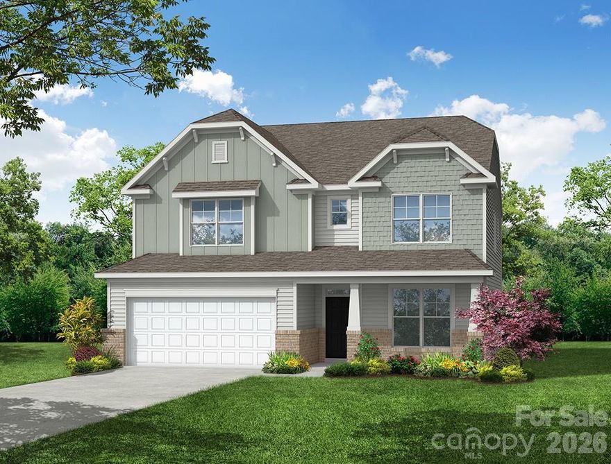 Beautiful new construction close to the Catawba River and all that Rock Hill has to offer! This 3-story Davidson plan features 5 bedrooms, 4 bathrooms, and more than 3,400 square feet of living space. The main floor includes a guest bedroom & full bath with a 4-ft shower, a dining room with tray ceiling, butler pantry with wine fridge, and a family room with a direct-vent, gas fireplace. The kitchen and butler pantry have grey cabinets, quartz counters, and a tile backsplash. The kitchen features a stainless range hood and stainless appliances, including a gas cooktop. The second floor includes a loft, the primary suite with a luxury shower & sitting room, two secondary bedrooms with walk-in closets, a full bath, and the laundry room. The third floor has a spacious bedroom with a full bath. Other wonderful extras are a rear covered deck, a beadboard drop zone in the mud room, and quartz counters in all baths. Visit today!