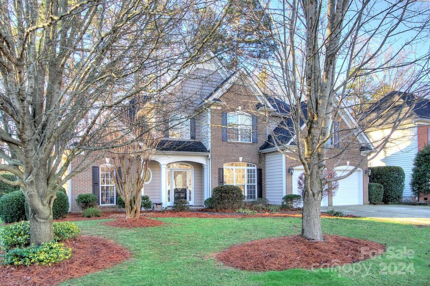 Seller has accepted an offer. Multiple offers. This charming home features 4 bedrooms, with primary bedroom on the main level for convenience. The large kitchen showcases beautiful cherry cabinets, perfect for culinary enthusiasts. Enjoy gatherings in the great room, dining room, morning room, and breakfast room! Cozy up by one of the two gas fireplaces—one in the great room and another in the morning room. The gleaming hardwood floors throughout the main living areas add elegance.
Additional highlights include the following: Roof replaced in 2023. Gas water heater approx. 1 yr old. AC down approx 2 years old. AC up approx 6 yrs old. Fresh neutral paint throughout. Newer carpets. Huge level, fenced, wooded backyard. Extended patio. Large storage shed. Insulated garage with epoxy floor and service door. Washer, dryer, and refrigerator convey! Located in a private neighborhood near shopping, dining, and theaters. Enjoy the benefit of lower Union County taxes! Welcome home!