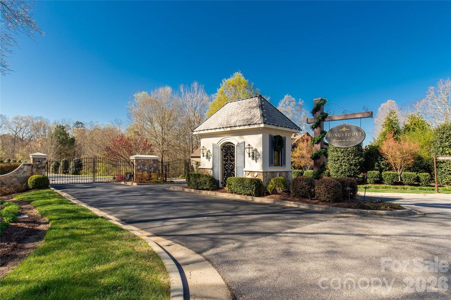 Build your dream home on one of the largest homesites in the prestigious gated community of Longbrooke in Fort Mill. This rare lot offers an exceptional opportunity to create a one-of-a-kind estate in an established neighborhood known for its European country–inspired custom homes. This homesite provides a peaceful, low-traffic setting with a beautiful wooded backdrop.  With ample space for a luxury custom residence, outdoor living areas, a pool, or an entertainer’s retreat, the possibilities are endless. Located in the thriving Indian Land area just minutes from Ballantyne and I-485, residents enjoy convenient access to shopping, dining, entertainment, and everyday essentials including Costco Wholesale and MUSC Health Lancaster Medical Center. Longbrooke welcomes you with handcrafted iron gates, a stunning fountain garden, and beautifully landscaped entrances, creating a truly elevated sense of arrival. Additional highlights include Lancaster County taxes, county water and sewer, and flexibility to bring your own builder or choose from preferred builders and build on your timeline. Minimum 3,000 Sq Ft. build size. Survey and soil test available.