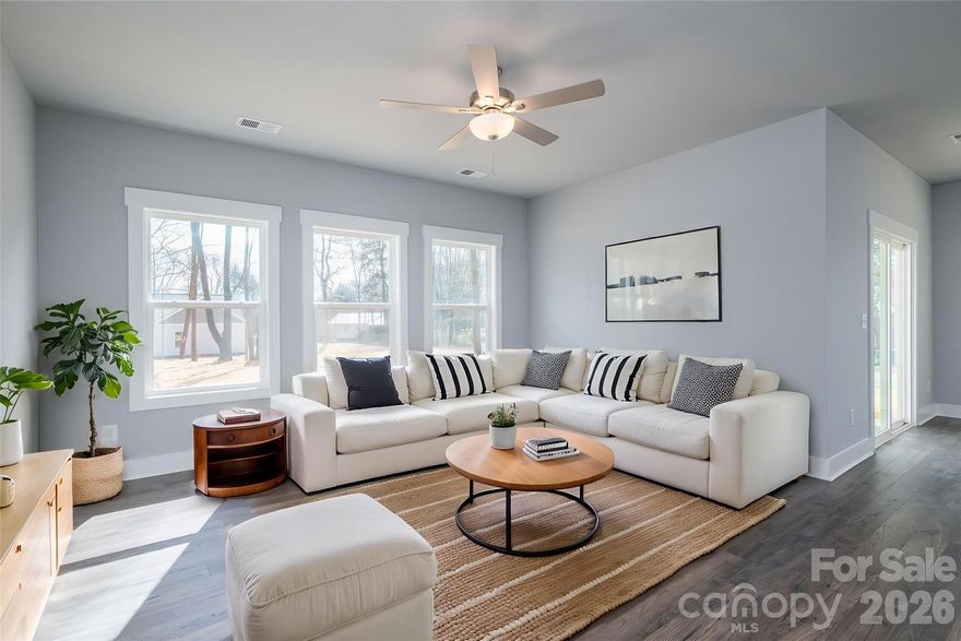 New construction 1 story and move-in ready on approx half acre, this 1,752 sq ft home stands out with quality finishes and a highly functional layout designed for today’s buyer. Featuring a bright, open-concept design, this home offers both comfort and efficiency with a modern feel throughout. The living, dining, and kitchen areas are thoughtfully arranged to maximize space and flow, creating an inviting environment for both everyday living and entertaining. The kitchen is well-appointed with modern cabinetry, granite counters, stainless appliances and a layout that provides excellent workspace and storage. The primary suite features a private and comfortable retreat with an en-suite oversized bath and generous walk in closet space. Additional bedrooms are well-sized and flexible, ideal for guests, office space, or everyday living needs. A standout feature is the 2-car garage with a professionally finished epoxy floor—offering a clean, durable, and polished space perfect for vehicles, storage, or a workshop setup. Situated on a low-maintenance half acre lot in a convenient Shelby location, this home provides easy access to shopping, dining, and major routes. Complete and ready for immediate occupancy, this home presents a strong value opportunity with  features & square footage not commonly found at this price point! This property has a nice functional back yard!