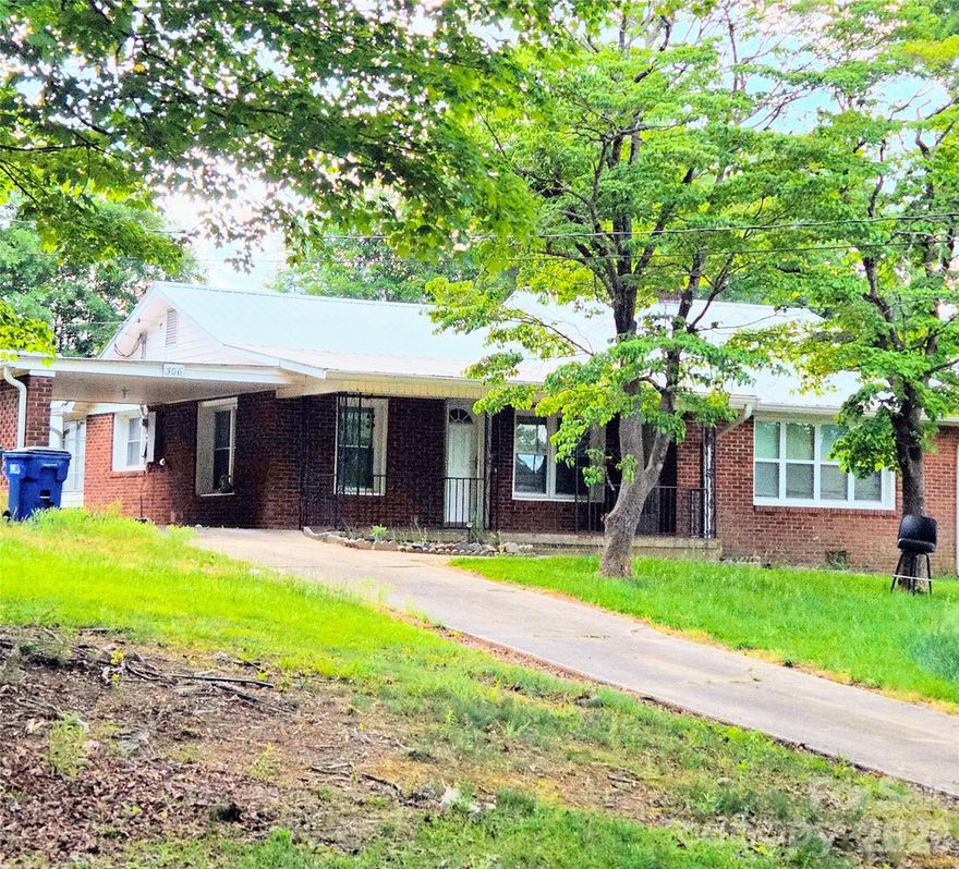 306 Burleson Street is a 2 bedroom 1 bath brick ranch that has been updated.  It has a metal roof, a spacious front porch, replacement windows and a heat pump installed in 2021.  Currently used as a rental property, this is a great home for someone looking for an affordable well maintained home or for an investor wanting a property with a proven rental history.  The current tennant is renting month to month and only needs a 30 day notice to vacate if a buyer wants it for personal use.  More pictures will be uploaded soon.