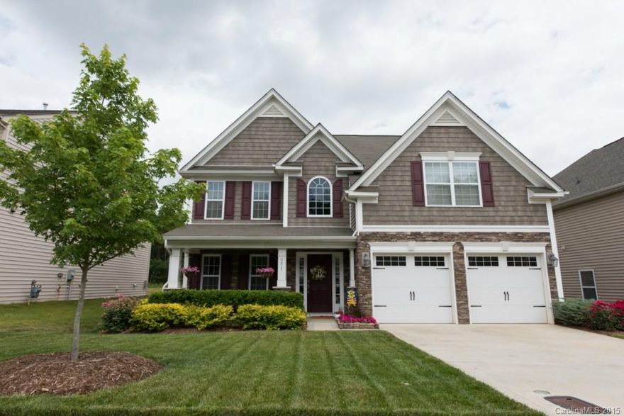 Come see this stunning, 5 bedroom home loaded with upgrades!   Main level features 9 ft ceiling, large kitchen w/ granite counter tops, breakfast area, dining room, living room with surround sound and fireplace, bedroom and full bath!  Upstairs features large master w/trey ceiling, master bath w/ his and her sinks, and large 5th bedroom/bonus.  Nice back yard with 530 sq ft stamped concrete patio w/ patio speakers and large, flat yard.  Perfect for entertaining!