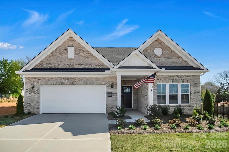 Welcome to this beautiful home in the Founders Landing - 55+ community, offering the perfect blend of comfort and convenience. This thoughtfully designed 2-bedroom, 2-bathroom home features an open floor plan with modern finishes, ensuring a low-maintenance lifestyle. Ideal for those looking to downsize without compromising on quality, this home offers easy living with limited yard work and minimal upkeep. Located in a sought-after area, you're just minutes away from shopping, dining, and recreational opportunities. Embrace a relaxed lifestyle in a community designed with your needs in mind—schedule a tour today!