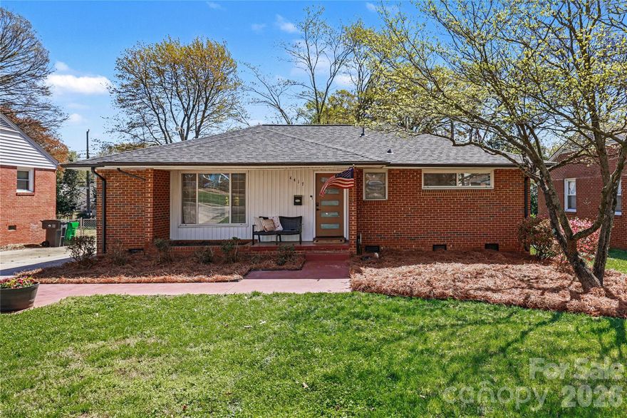 Welcome to Collins Park! This positively charming brick ranch home has it all. Step past your welcoming front porch into your cozy, yet spacious living area featuring brand new paint and fixtures. Entertain guests in your large eat in kitchen, right off the open dining space. This perfect layout features three spacious bedrooms, a fully renovated hall bathroom, and an en-suite in the primary! You can rest assured, knowing that this home has had major ticket items replaced within the last 5 years. Including new electrical panel, all plumbing, roof, gutters, vapor barrier, tankless water heater and more! Sitting on the end of a quiet street just two doors from the park and near all SouthEnd has to offer, this home is truly in the perfect location. Schedule your tour today!