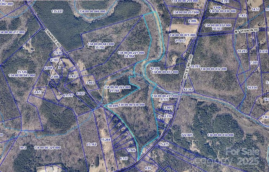 +/- 58.69 Acres On the parcel are a variety of mature trees and a majority of it is wooded. At the rear of the property, the property line follows Fishing Creek. No perc test available.