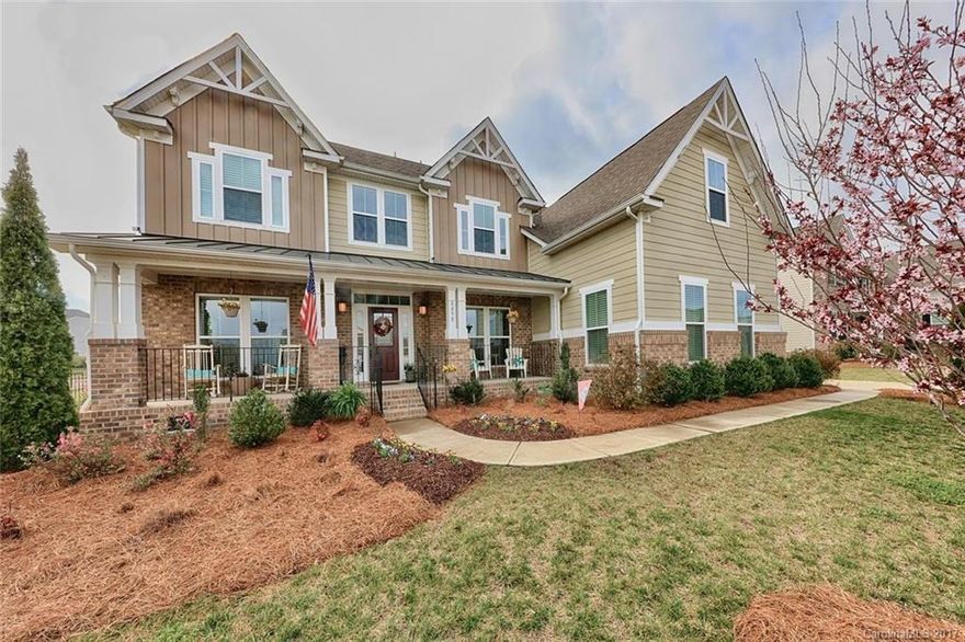 Welcome home to this immaculate 5 bdrm. home in the sought after community of Abbington. Gorgeous brick & hardiplank exterior, energy certified, side load 3 car garage, fenced yard on corner lot.  Gourmet, designer kitchen 42"cabinets, tile backsplash, SS appliances, island, w/granite counters. Oversized master bdrm. with tray ceiling. Master bath has two vanities, soaking tub & tile shower w/ spacious walk in closet. Large, flat yard. Close proximity to shopping & dining w/easy access to hwys.