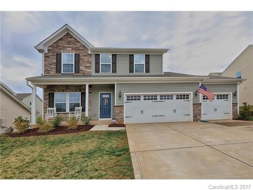 Beautiful curb appeal and a covered front porch! This new to the rental market home is sure to impress. Amazing 4 bedroom home w 3 car garage! 42" Kitchen cabinets, granite counters, ss appliances, recessed lighting and vaulted morning room with breakfast bar. Updated light fixtures, very well maintained! Many wonderful community events throughout the year.  Close to Davidson and Mooresville.