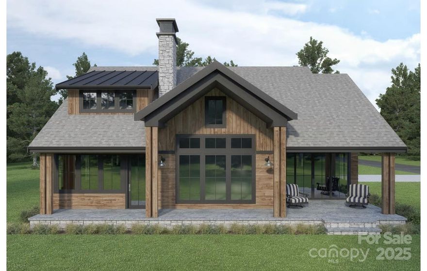 This timeless design offered by Mountain Sky Builders, is situated on a quiet cul-de-sac under the cliffs of Cliffield Mountain in beautiful Bright's Creek. Plan features open floor plan, luxuries and optional finishes with allowances; courtyard driveway, custom stone work, hardi-board siding, large viewing deck, standing seam metal roof, gourmet kitchen with premium appliances, custom cabinets, large pantry, quartz counters; a primary suite with timber accent ceiling, access to deck, zero-entry shower, custom closets. Great Room features wood beams, and floor-to-ceiling stone fireplace.