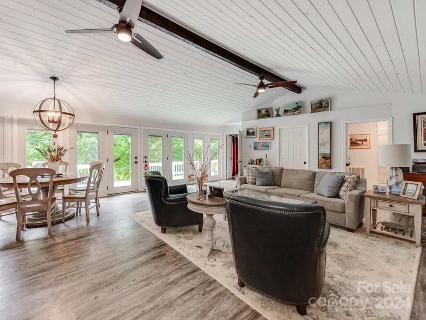 This Amazing Deep-Water Dock Waterfront Ranch Home has been fully renovated, with tons of High-End upgrades and priced below comps that support 750k+!  Tons of Charm in this All Brick Home with EVERY Room offering Water Views of the beautiful Lake, the expansive private lot, and the mature lush landscape! From top to bottom this home has been updated including new flooring, new ceilings, new HVAC, High End light fixtures, Marble & Stone upgrades, and the list goes on! The Chefs Kit was meticulously renovated with Massive Butcher Block Kitchen Island, Double Oven, High-End rare Granite Countertops, Top-End Stainless Steel Appliances, New Walk-in Pantry, all while having views of the beautiful lake. The Bathrooms have Spa-like features including marble walk-in Shower, High-End Granite Countertops, and Tile floors!
One of the Most Quiet Lakes In the Carolinas yet Only 10 minutes from Grocery Store and Marina, and close proximity to Restaurants/Bars on the lake perfect for entertaining.