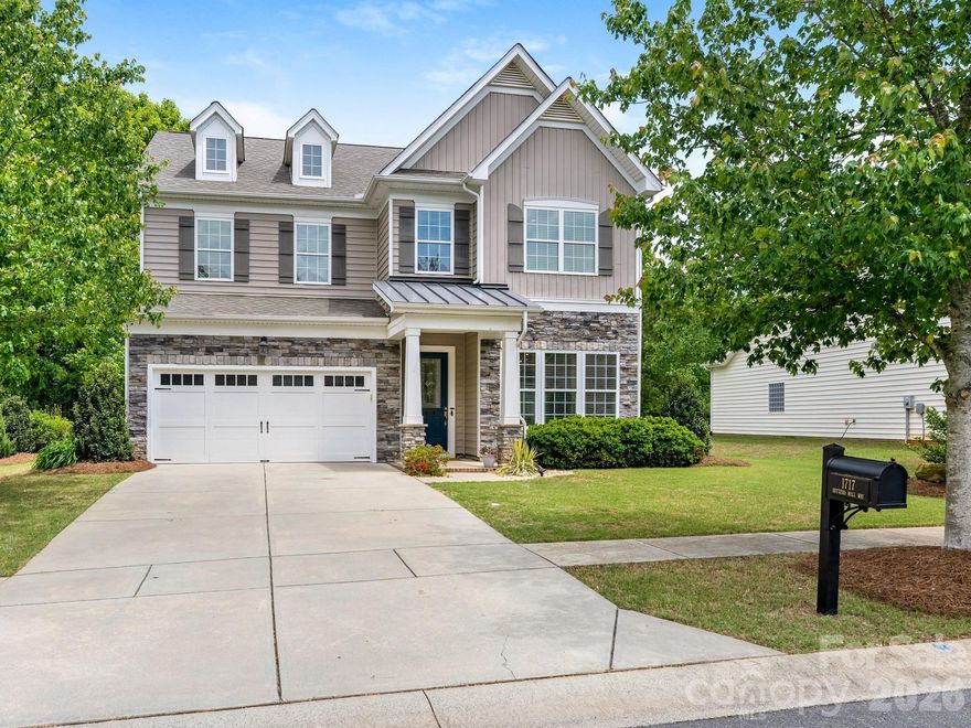 This meticulously maintained home with a private tranquil setting will not disappoint! Located in the highly desirable Reserve at Gold Hill, this home boasts an open floorplan, oversized back patio, 4 bedrooms AND a bonus room! The main floor seamlessly flows from the large entry to the open living room which can also serve as an office or flex space. The dining room is ideal for entertaining and is flooded with natural light. The kitchen, breakfast area, and family room blend into one large bright gathering space! Upstairs features a large primary retreat along with 3 additional ample sized bedrooms and an oversized bonus room which lends itself to a variety of uses including playroom, office, theater room, or a general-purpose area. The laundry room is also conveniently located on the 2nd floor.  The expansive back patio is one of the main highlights of this home- it provides a private oasis that can be enjoyed all year round! While the outdoor fire pit provides warmth in the cold months, the abundance of trees and orientation of the house provides plenty of shade so you can enjoy even the warmest of summer days out of the blistering sun! The Reserve at Gold Hill is a neighborhood focused on community with an abundant of social activities for everyone to enjoy throughout the year! The resort style amenities feature a clubhouse, large pool, playground, tennis/pickle ball courts, walking trails, and a unique Airnasium which covers a full-size basketball court! NEW ROOF 2026! With easy access to I-77, this MOVE IN READY home has it all!
