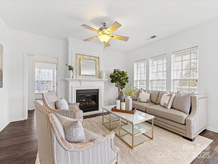Located in the heart of Southpark, this top floor condo offers an open floor plan and, as an upper floor end unit, the space is filled with natural light.  The split floor plan gives added privacy to the primary bedroom.  Primary bath features dual sinks and a walk in closet. The third bedroom/office does not have a closet but there is a nook where a door could be added.  A dedicated laundry room includes 2023 washer/dryer.