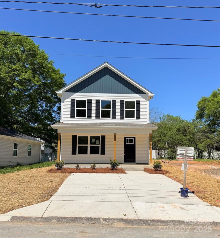 Brand-New Construction just minutes from the Gastonia Historic District! Step into 1,356 square feet of modern comfort in this stylish 3-bedroom, 2.5-bath home, designed with today’s lifestyle in mind. The open-concept layout features a spacious main living area, white shaker-style cabinets, granite countertops, and stainless steel appliances that blend form and function beautifully. All bedrooms and two full baths are located upstairs for privacy, while a convenient powder room is located on the main level. Tucked into a quiet neighborhood with no HOA, it's minutes from downtown's shops, dining, entertainment, and I-85, the perfect blend of charm and convenience. This home qualifies for First National Bank’s COMMUNITY UPLIFT PROGRAM, offering 100% FINANCING, NO PMI, and up to $20,000 TOWARD CLOSING COSTS, INTEREST RATE BUY DOWNS or DOWN PAYMENT for qualified buyers. No income limit or first-time buyer requirement! Come see it today!