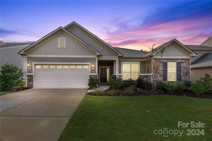 Ranch living at its finest!  Are you looking for a move-in ready, like new home with elevated spaciousness?  Look no further!  Come explore this stunning ranch boasting an open floor plan, laminate flooring, and planning center/bar space in a great location with low SC taxes. The open-concept kitchen flows into the casual dining area and great room making this floor plan ideal for entertaining. The master suite offers a spacious walk-in closet and luxurious ensuite bath. Additional bedrooms are privately nestled. Outside, enjoy the backyard with extended patio.  Neighborhood amenities include pool, picnic area and playground.  Minutes to shopping and restaurants.