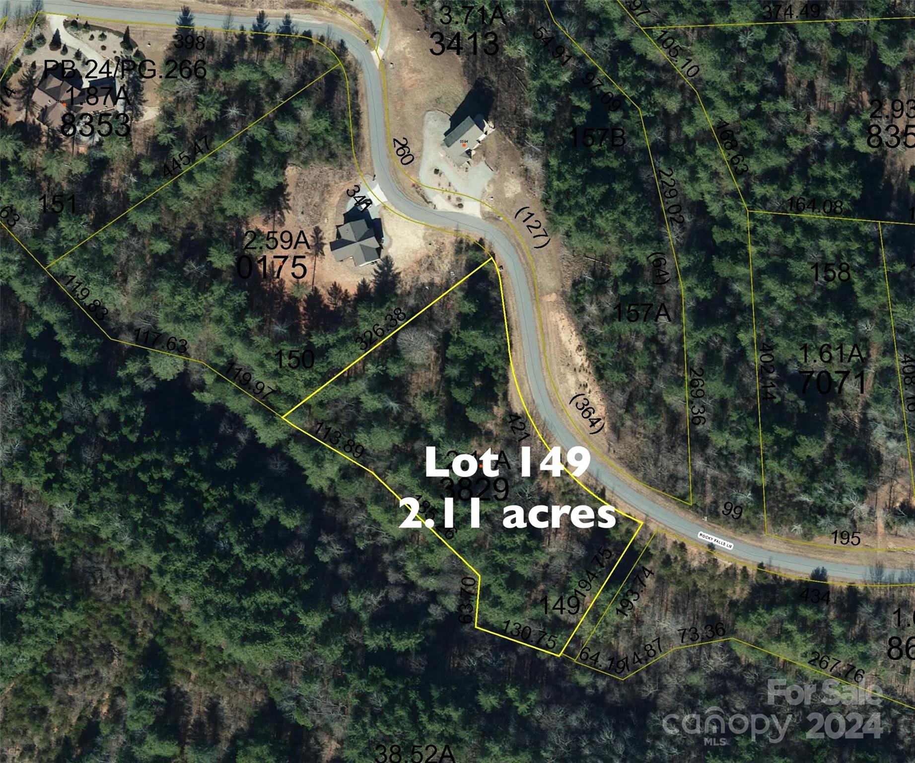 2.15 acres, Lot 149, 5673 Rocky Falls Lane 149