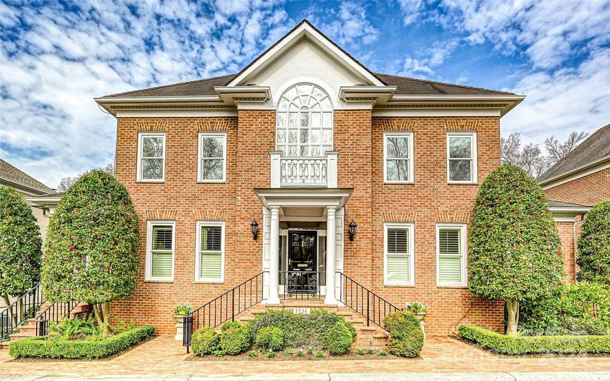 This stunning home offers a luxurious living experience, in the gated community of Whitehall, located in the prestigious Myers Park neighborhood. As you step into the grand foyer, you'll be greeted by elegant appointments & open formal areas adorned w/ custom built-in bookcases & wet bar. The main level features the primary BR. The renovated kitchen is a chef's dream w/top-of-the-line appliances including a Wolf gas cooktop, marble countertops, & an eat-in island that opens to a cozy den. Upstairs, you'll find 2 more bedrooms w/ private baths ensuring comfort & privacy.The lower level adds another dimension to this home, boasting a 4th BR & bath, a spacious bonus room, an executive home office, laundry, storage space, & 2-car garage. A fenced & private Charleston inspired garden awaits, complete w/ slate patio, landscape lighting, brick walkways, fountain, & iron gate leading to Queens Rd. West. It's evident that this home has been meticulously cared for and cherished by its owners.